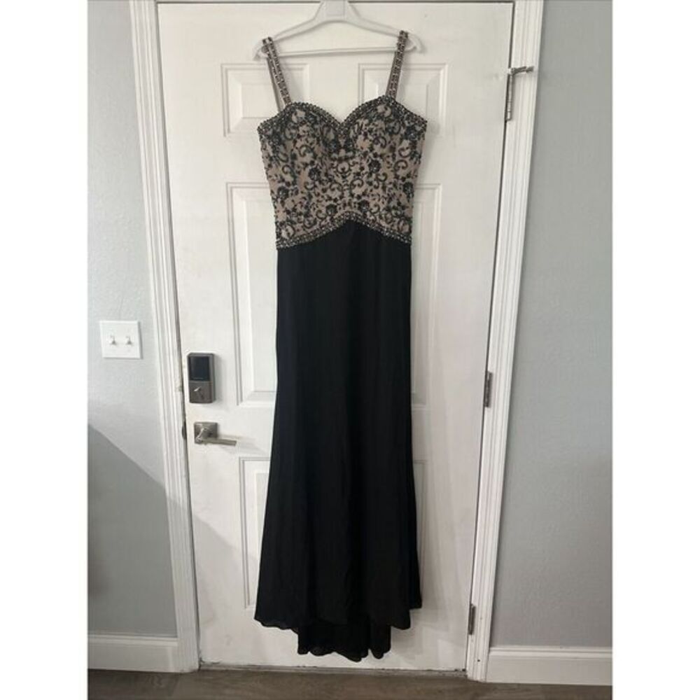 Mary's Bridal Black and Beige Wedding Dress